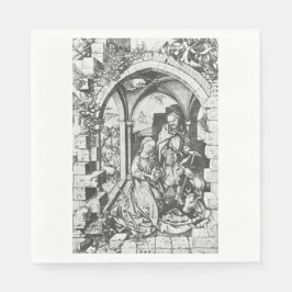 Guardanapo De Papel O Nascimento de Jesus (por Martin Schongauer)