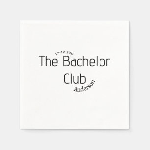 Guardanapo De Papel o nome do clube do solteiro ano elegante moderno c