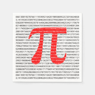 Guardanapo De Papel O número vermelho pi é um símbolo constante mat