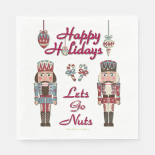 Guardanapo De Papel O Nutcracker do feriado deixa para ir os loucos