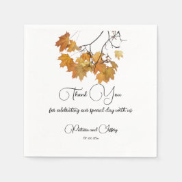 Guardanapo De Papel O outono artístico deixa casamento