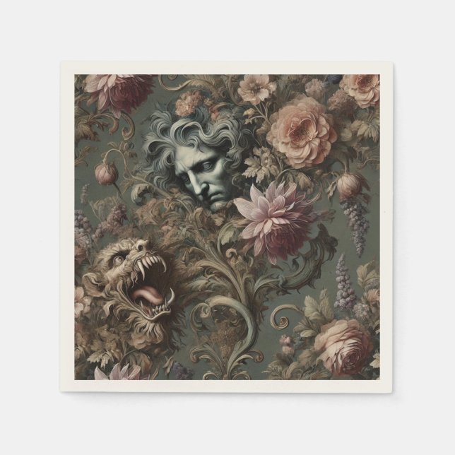 Guardanapo De Papel O paradoxo do motorista - Travesseiro mítico gótic (Frente)