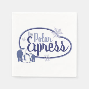 Guardanapo De Papel O Polar Express Ursos Polares — Gráfico Retro