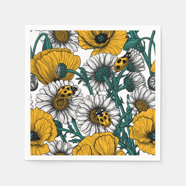 Guardanapo De Papel O prado em amarelo (Frente)