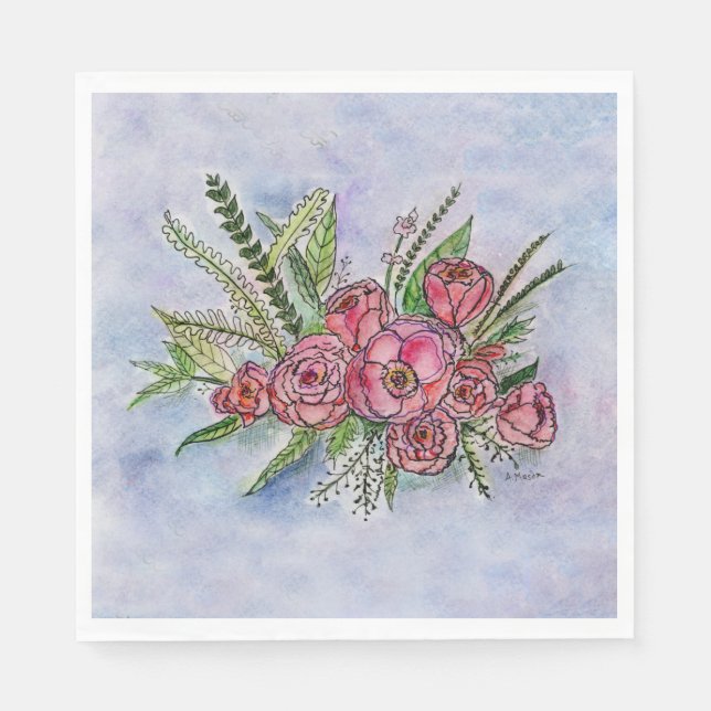 Guardanapo De Papel O pulverizador de Rosas (Frente)