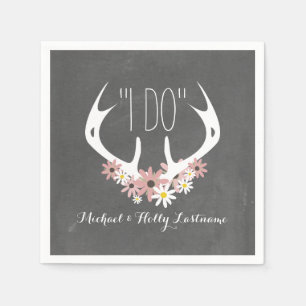 Guardanapo De Papel O quadro floral dos Antlers inspirou o casamento