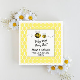 Guardanapo De Papel O Que Irá O Bebê Ser Gênero Revelar Festa