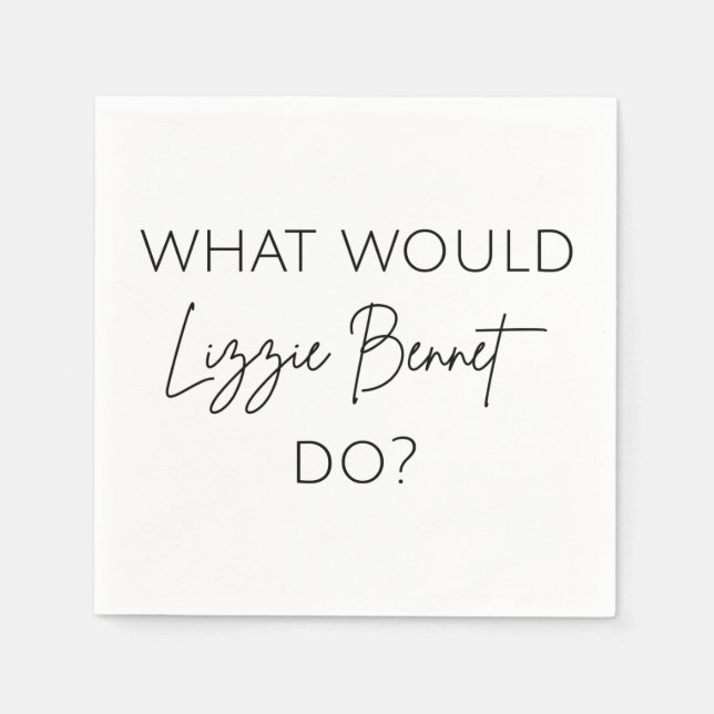 Guardanapo De Papel O Que Lizzie Bennet Faria? (Frente)