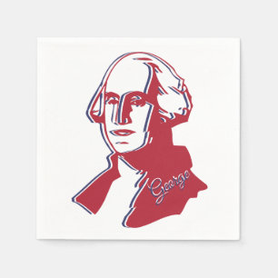 Guardanapo De Papel O retrato de George Washington adiciona a cor da