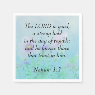 Guardanapo De Papel O Senhor É Bom - Nahum 1:7