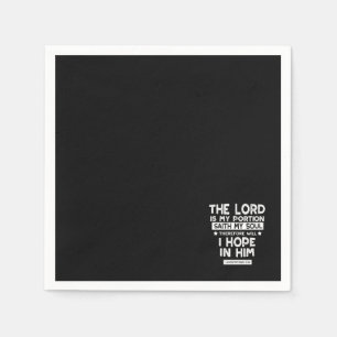 Guardanapo De Papel O Senhor é Minha Porção Lamentações 3 24 Citações