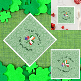 Guardanapo De Papel O Shamrock Irlandês Irlandês Personalizado