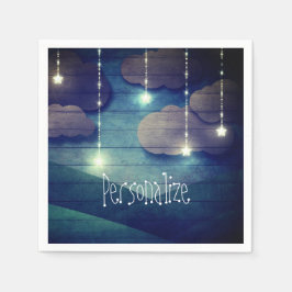 Guardanapo De Papel O sonho do céu noturno brilhando estrela russa azu