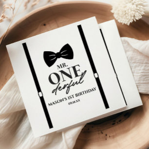 Guardanapo De Papel O Sr. ONEGreat Bowtie Primeiro primeiro aniversari