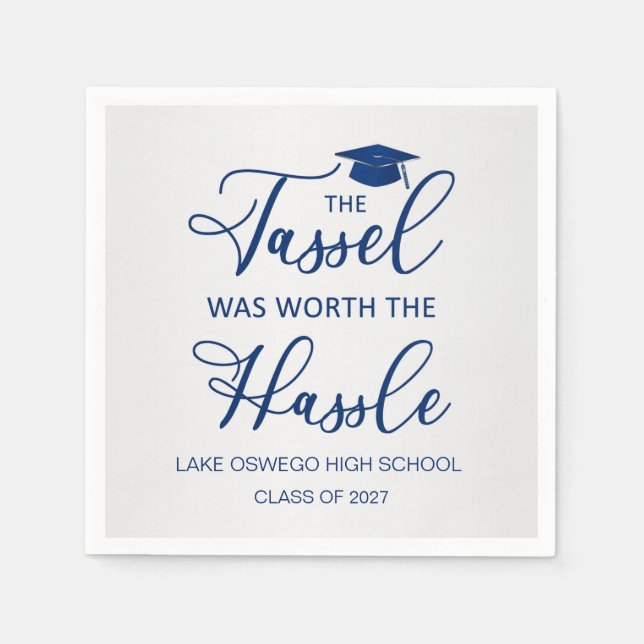 Guardanapo De Papel O Tassel De Graduação Valia A Pena Da Dúvida (Frente)