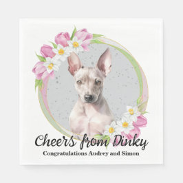 Guardanapo De Papel O Terrier Americano Casou Napkins Com Cachorro