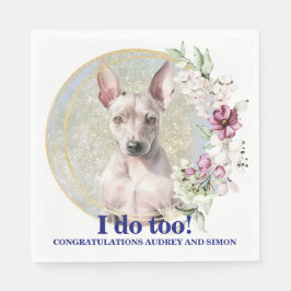 Guardanapo De Papel O Terrier Americano Casou Napkins Com Cachorro