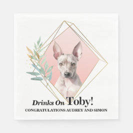Guardanapo De Papel O Terrier Americano Casou Napkins Com Cachorro