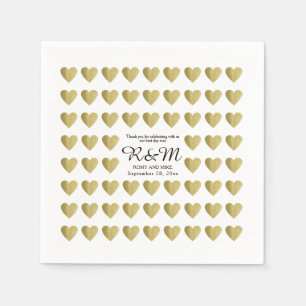 Guardanapo De Papel o teste padrão dos corações do amor no branco