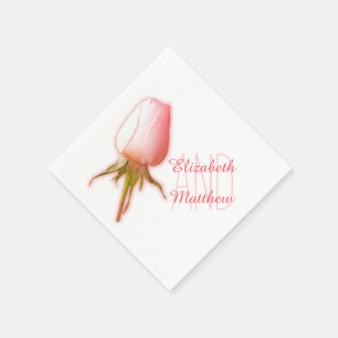 Guardanapo De Papel O único rosa branco cor-de-rosa Wedding nomeou o