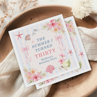 Guardanapo De Papel O Verão em que Fiz Trinta Aniversário Conchas