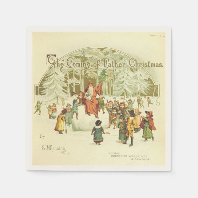 Guardanapo De Papel O Vindo do Pai Natal (Frente)