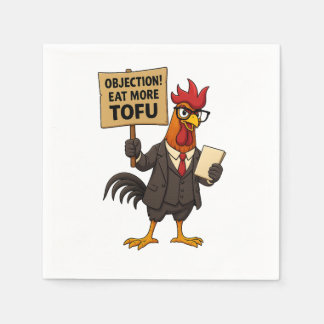 Guardanapo De Papel Objeção! Coma Mais Tofu – Protesto do Advogado Gal