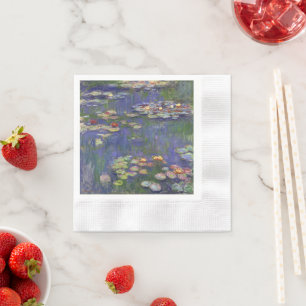 Guardanapo De Papel Obra-prima de pintura de Lírios de Água de Monet
