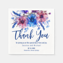 Guardanapo De Papel 💍 Obrigado Cornflower e Lavanda