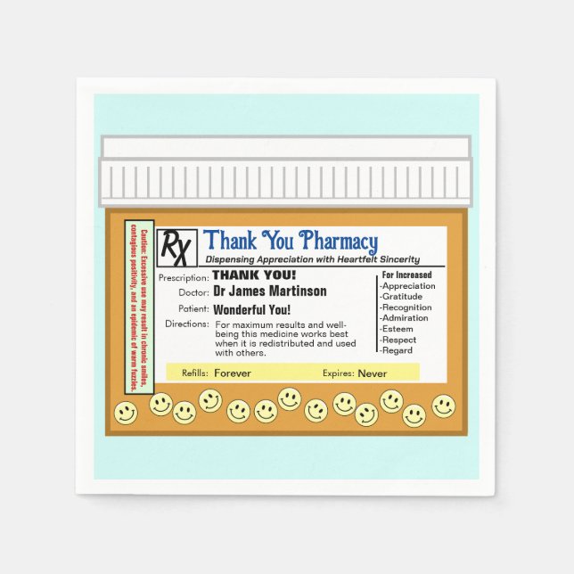 Guardanapo De Papel Obrigado Farmácia (Frente)