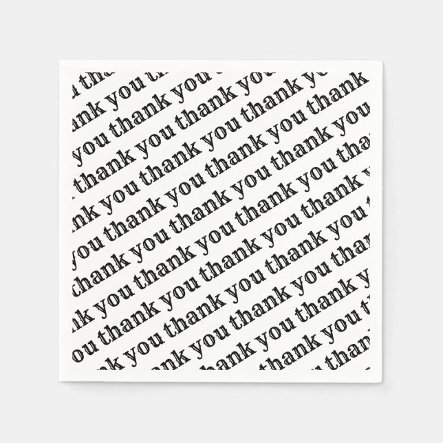 Guardanapo De Papel Obrigado Papel Napkins (Frente)
