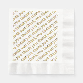 Guardanapo De Papel Obrigado Papel Napkins Dourado