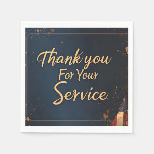 Guardanapo De Papel Obrigado Pelo Seu Documento De Serviço.