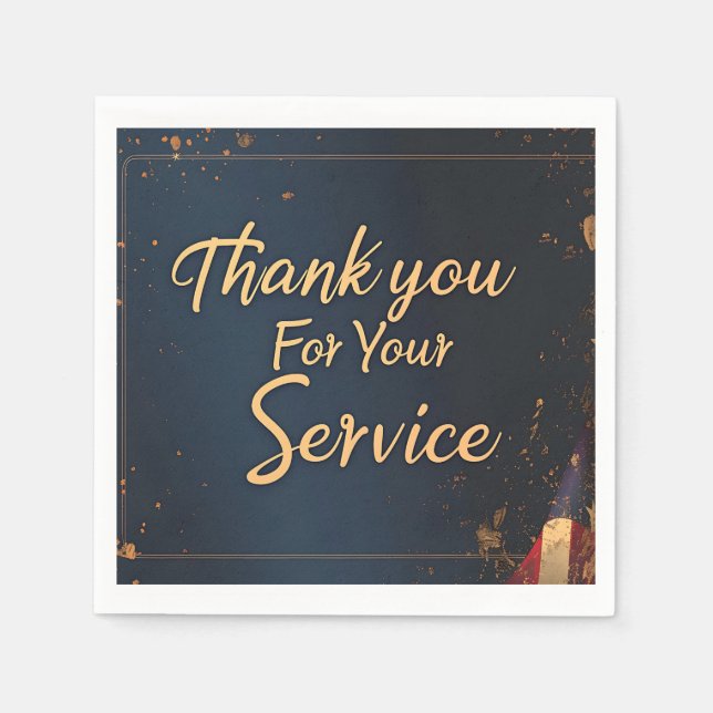 Guardanapo De Papel Obrigado Pelo Seu Documento De Serviço. (Frente)