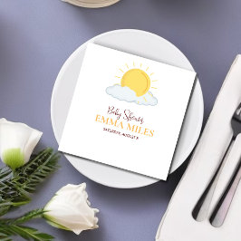 Guardanapo De Papel Obrigado Personalizado Chá de fraldas retrô Sun Na