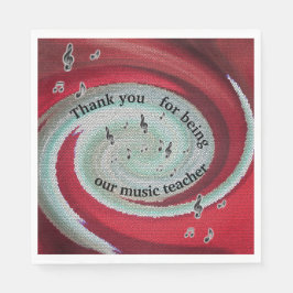 Guardanapo De Papel Obrigado, Professora De Música, Retirada No Ano Fi