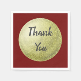 Guardanapo De Papel Obrigado Texturizou A Apreciação Do Círculo Dourad