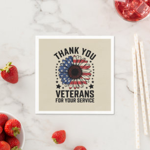 Guardanapo De Papel Obrigado Veteranos Dia dos Veteranos Militares do