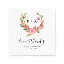 Obrigados Boho Monograma Dusty Rosa