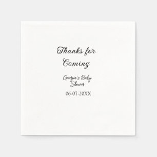 Guardanapo De Papel Obrigados para o próximo chá de fraldas, um simple