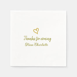 Guardanapo De Papel obrigados para vir adicionar nome nome mensagem te