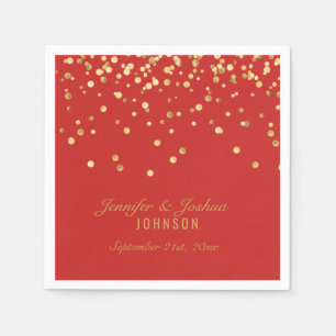 Guardanapo De Papel Obscuridade personalizada - casamento Dourado