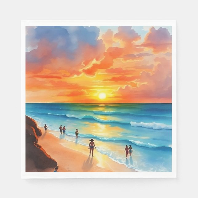 Guardanapo De Papel Ocean Breeze e Fiery Skies (Frente)