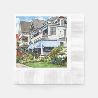 Guardanapo De Papel Ocean Grove NJ – Casa Com Toldo Azul