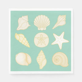 Guardanapo De Papel oceanic seashell nautical napkins