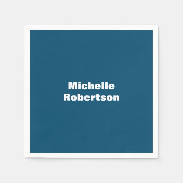 Guardanapo De Papel Oceano Azul, Simples, Nome Próprio (Frente)