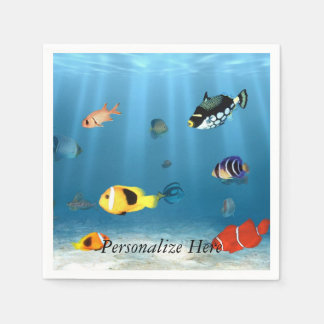 Guardanapo De Papel Oceanos De Peixes