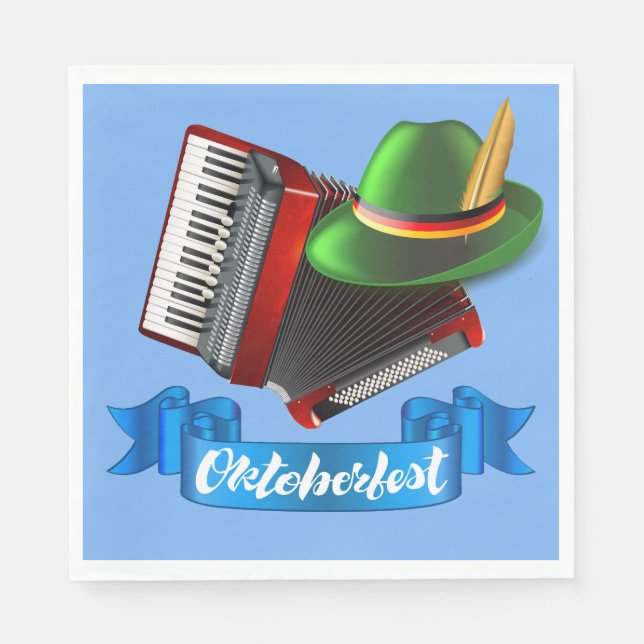 Guardanapo De Papel Octoberfest Accordion (Frente)