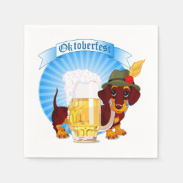 Guardanapo De Papel Octoberfest Dachshund Cocktail Papel Napkins