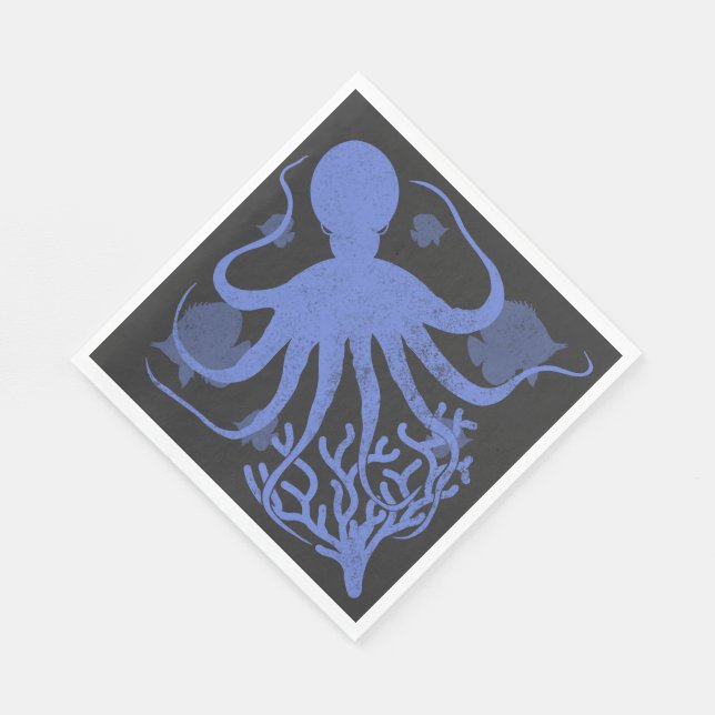 Guardanapo De Papel Octopus (fundo escuro) (Quina)